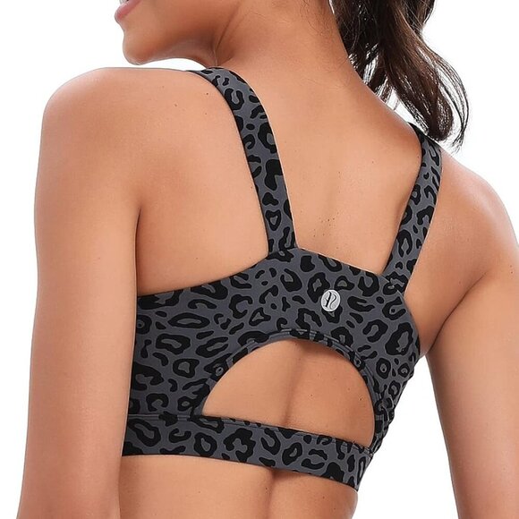 High Impact Sports Bras for Women,Racerback Running Bra Workout Crop Tank Tops L - Picture 3 of 4